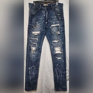 Blind Trust 32 X 32 Distressed Rocker Jeans
